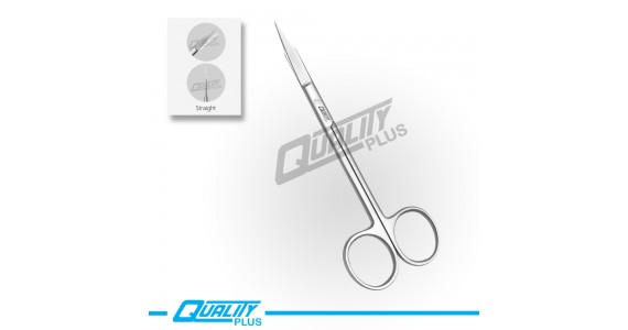 Gum scissors, GOLDMANN-FOX, 13 cm, sharp-sharp Straight