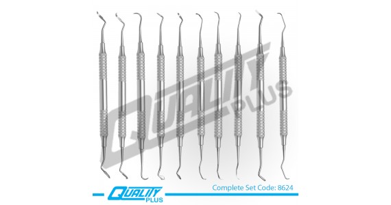 Curettes Scaler Hollow Handle 10 Pcs Set