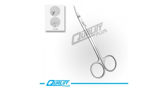 Gum scissors, LA-GRANGE, 11,5 cm, sharp-sharp S-shape Serrated  Curved