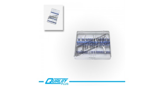Wire Mesh Sterilization Tray Stainless Steel Rubber Size: 20X18X3 cm 